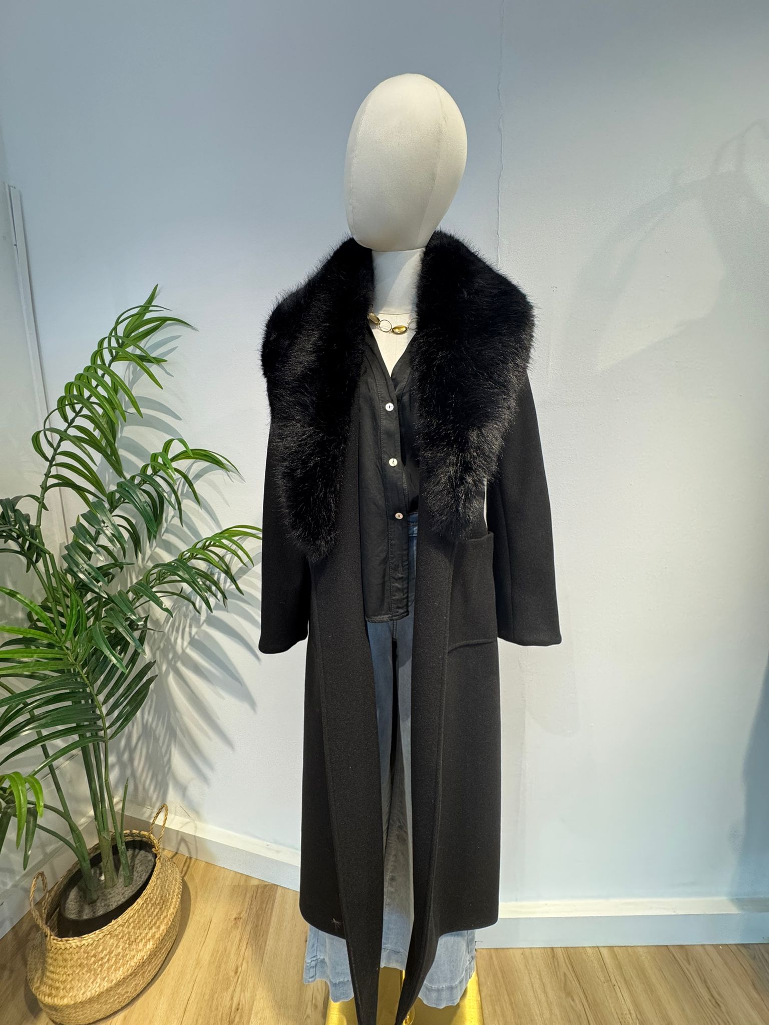 Abrigo paño Don Algodón negro