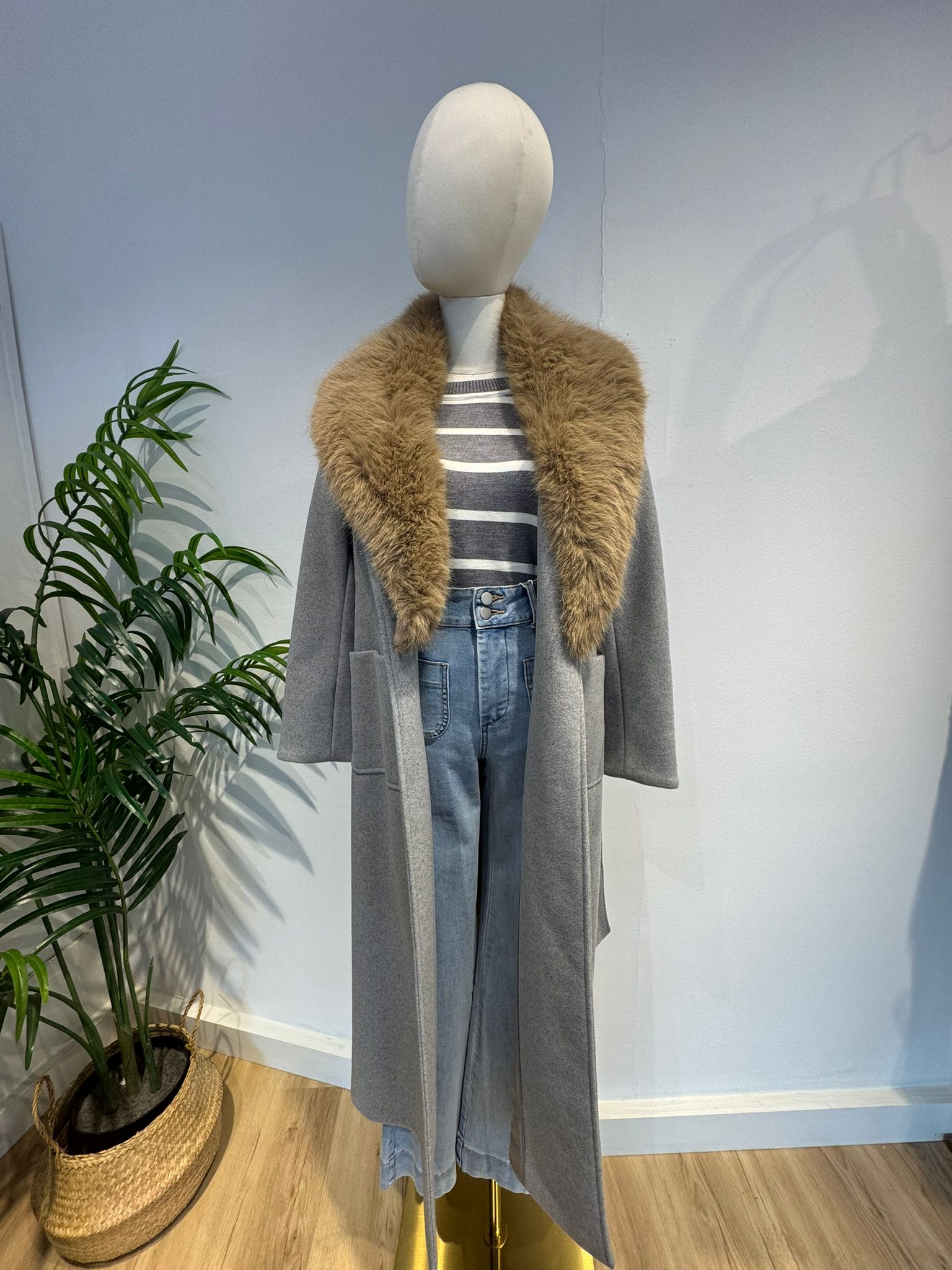 Abrigo paño Don Algodón gris