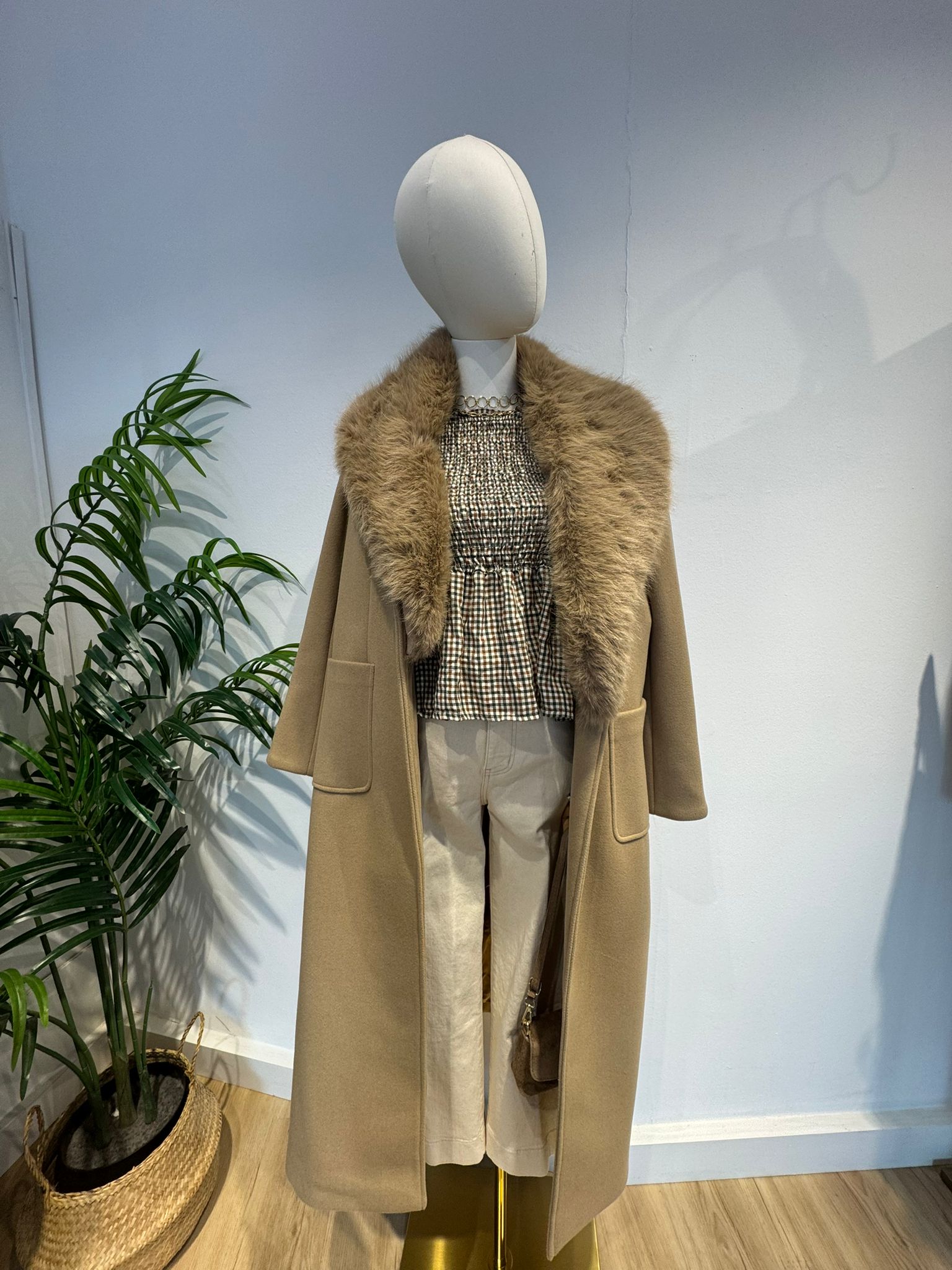 Abrigo paño Don Algodón camel