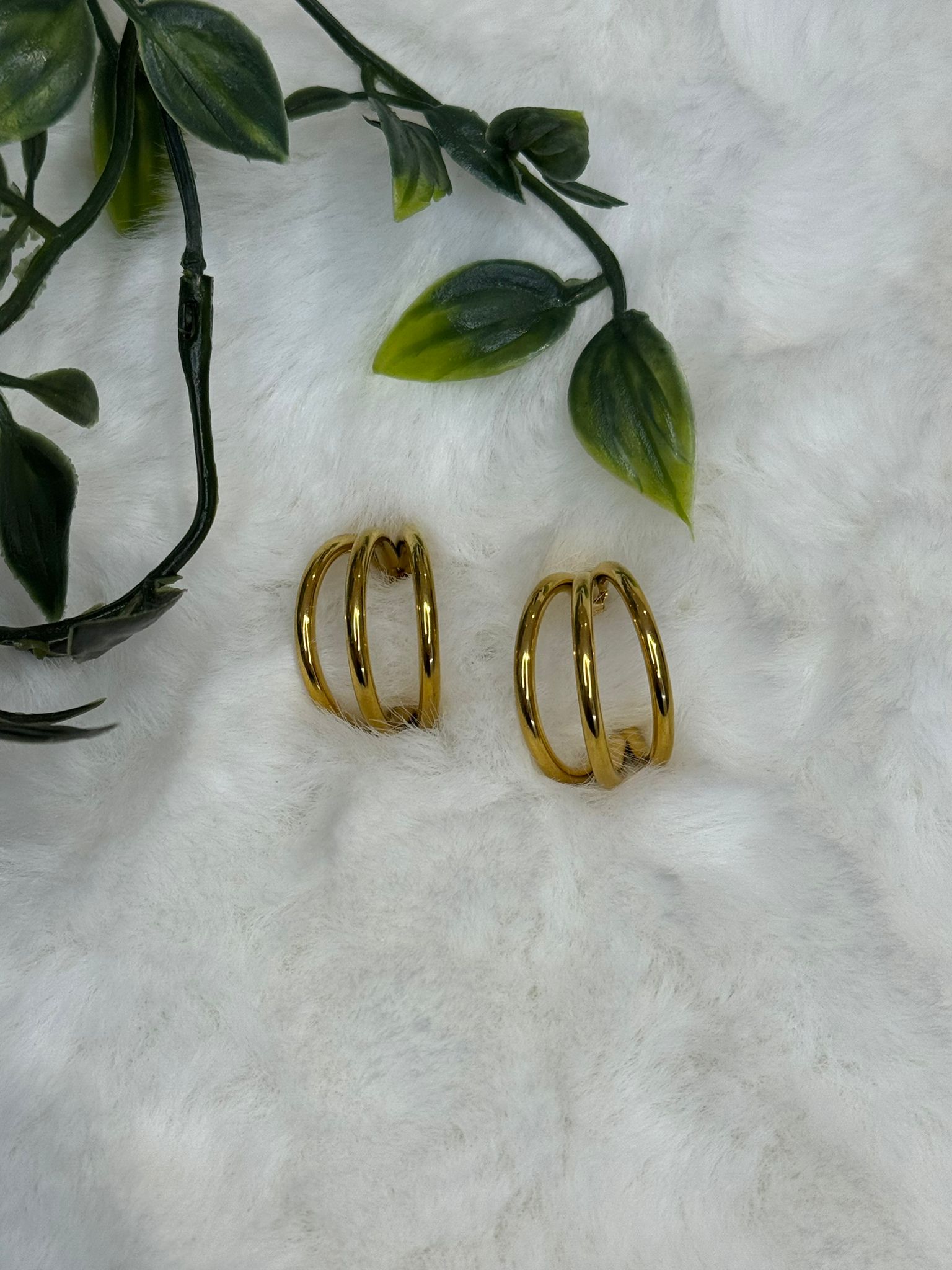 Pendiente acero aro triple