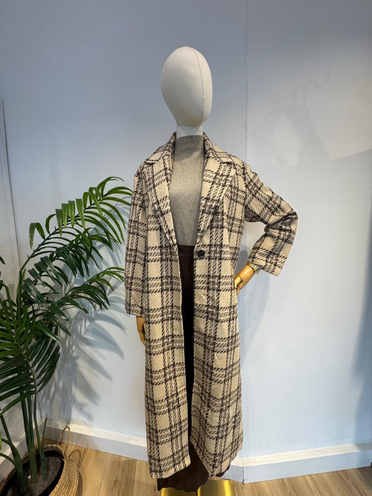 Abrigo paño cuadros