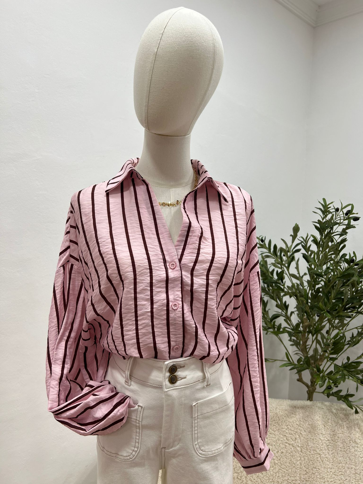 Blusa rayas rosa