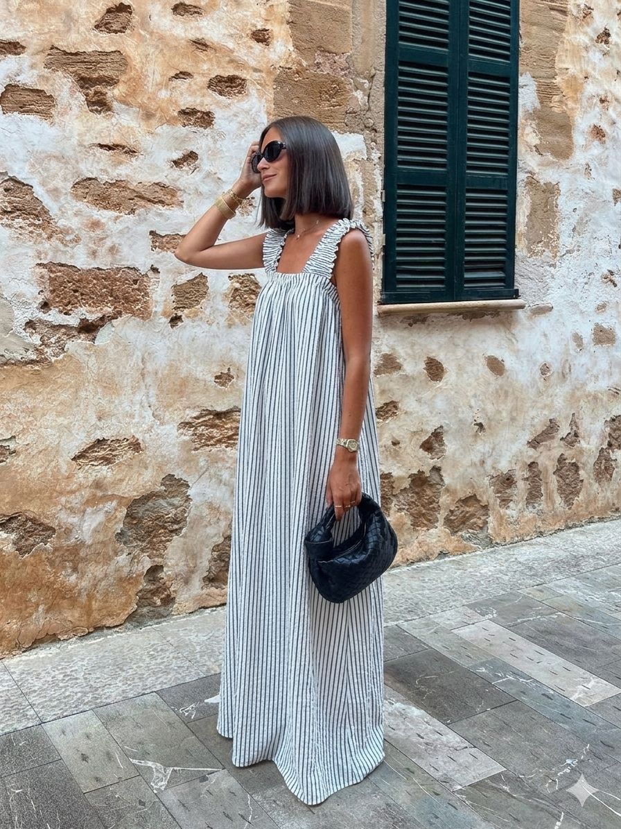 Vestido Maxi de Rayas