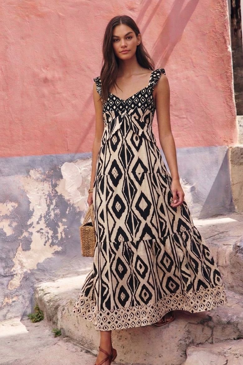 Vestido Midi Etnic negro