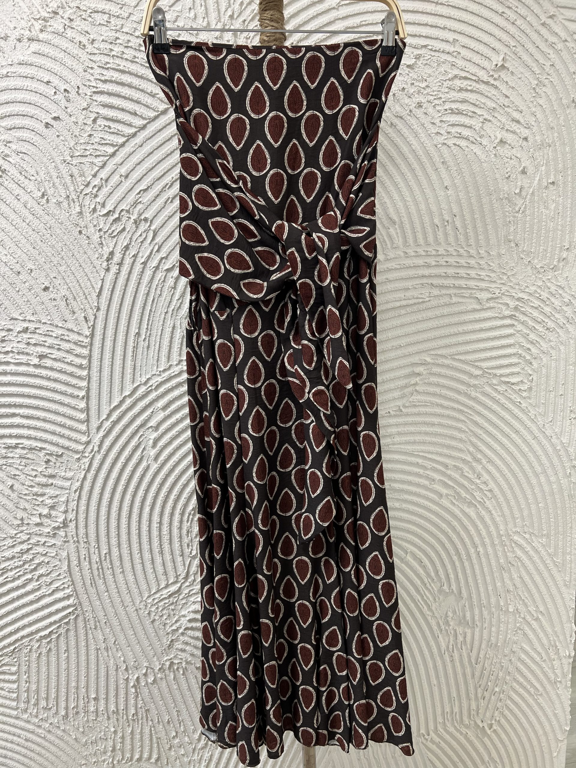 Vestido estampado nudo cintura